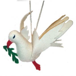 Felt Dove Holiday Ornament