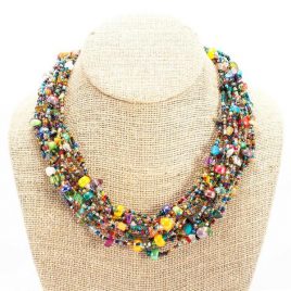 12 Strand Beaded Necklace