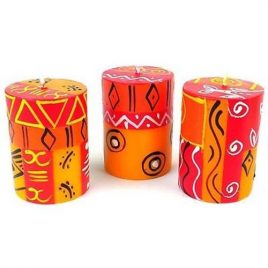Set of 3 Red Candles-Zahabu Design